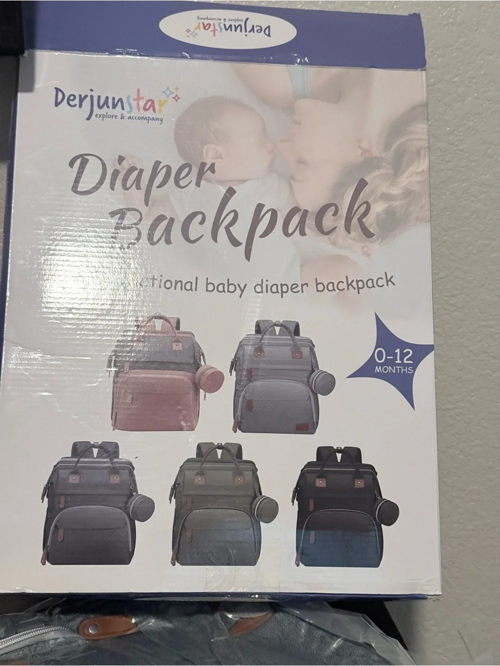 Baby’s  Diaper Backpack Tote - Gray